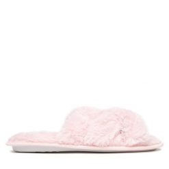 Kapcie DeeZee. Czerwone obuwie domowe DeeZee, bez wzorów, bez zapięcia. Za 59.99 zł.