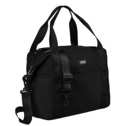 Shopperka czarna Peterson PTN CTY-12. Czarne shopper Peterson, bez wzorów, z nylonu, klasyczne, przez ramię, bez dodatków. Za 89.99 zł.