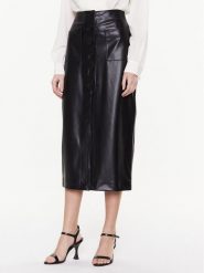 HUGO Spódnica ołówkowa 50482529 Czarny Slim Fit. Czarne spódnice Hugo, bez wzorów, z syntetyku, ołówkowe. Za 639.99 zł.