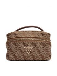 Guess Kosmetyczka PW7579 P6361 Beżowy. Brązowe torebki klasyczne Guess, z aplikacjami, z materiału, bez dodatków. Za 214.99 zł.