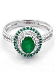 Maison héritage PARIS Złoty pierścionek "Dara" z diamentami i szafirami rozmiar: 56. Szare pierścionki Maison héritage PARIS, z diamentem, złote. Za 3,784.99 zł.