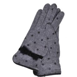 DZIANINOWE RĘKAWICZKI W GROCHY Z OZDOBNĄ KOKARDĄ. Rękawiczki TOP SECRET. W wyprzedaży za 24.99 zł.