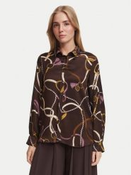 Marella Koszula Emme by Marella Parole 2625116102 Brązowy ciemny Regular Fit. Brązowe koszule Marella, bez wzorów, z wiskozy, bez kołnierzyka, bez ramiączek. Za 584.99 zł.