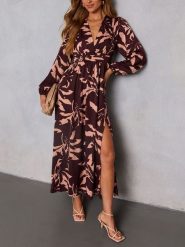 Milan Kiss Sukienka w kolorze bordowo-jasnoróżowym rozmiar: S. Czerwone sukienki Milan Kiss, s, bez wzorów, bez kołnierzyka, bez ramiączek, maxi. Za 192.79 zł.