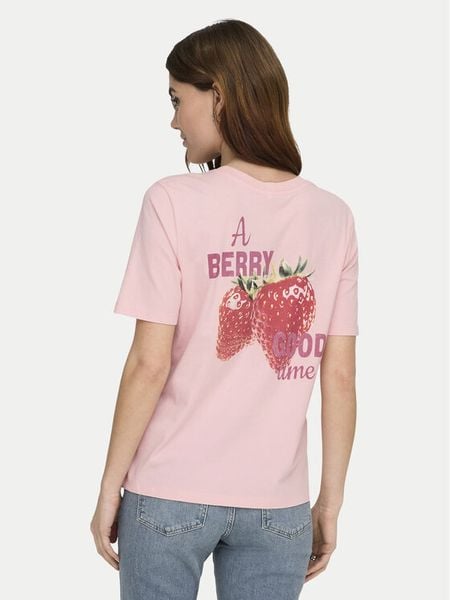 ONLY T-Shirt Lucy 15367829 Czerwony Regular Fit. Czerwone t-shirty Only, l, bez wzorów, z bawełny, bez kołnierzyka, bez ramiączek. Za 71.99 zł.