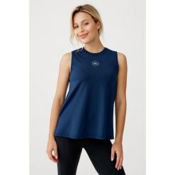 Damski top sportowy szybkoschnąca Rough Radical Classic Top. Niebieskie koszulki sportowe ROUGH RADICAL, bez wzorów, bez ramiączek, na fitness i siłownię. Za 109.00 zł.