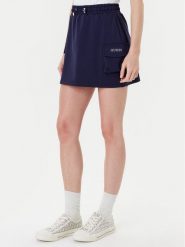 Guess Spódnica mini V5YD04 KCX42 Granatowy Regular Fit. Niebieskie spódnice Guess, m, z aplikacjami, z syntetyku, mini. Za 289.99 zł.