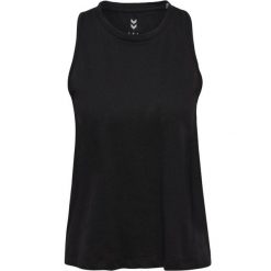 Damski tank top Hummel Canja. Czarne topy Hummel, bez wzorów, bez kołnierzyka, bez ramiączek. Za 182.00 zł.