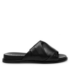 Klapki Sergio Bardi. Czarne klapki Sergio Bardi, bez wzorów, bez obcasa. Za 249.99 zł.