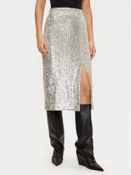 Morgan Spódnica ołówkowa 242-JESQUIA Srebrny Slim Fit. Szare spódnice Morgan, bez wzorów, z syntetyku, ołówkowe. Za 209.99 zł.