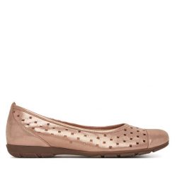 Baleriny Gabor. Żółte baleriny Gabor, bez wzorów, bez obcasa. Za 389.99 zł.