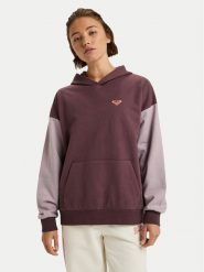 Roxy Bluza Essential Energy ERJFT05009 Bordowy Regular Fit. Czerwone bluzy Roxy, m, bez wzorów, z bawełny, bez kaptura. Za 319.99 zł.