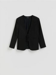 Marynarka z lyocellem - czarny. Czarne marynarki i żakiety Reserved, l, bez wzorów, z lyocellu. Za 179.99 zł.