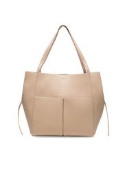 Gino Rossi Torebka TYLO-160 Beżowy. Brązowe shopper Gino Rossi, bez wzorów, ze skóry, bez dodatków. Za 179.99 zł.