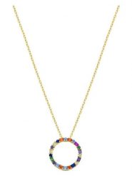 Luxenter Naszyjnik z elementem ozdobnym rozmiar: onesize. Żółte naszyjniki Luxenter, z cyrkonią, srebrne. Za 193.95 zł.