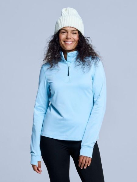 Bluza narciarska - Damskie - Arctic 2.0 - Ice Blue. Niebieskie bluzy POEDERBAAS, m, bez wzorów, z elastanu, bez kaptura. Za 177.72 zł.