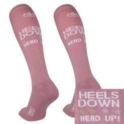 Skarpetki jeździeckie damskie Heels down różowe. Czerwone skarpety COMODO, bez wzorów, z bawełny. Za 29.99 zł.