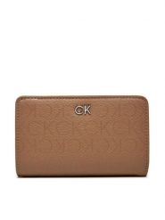 Calvin Klein Portfel K60K612349 Brązowy. Brązowe portfele Calvin Klein, bez wzorów, ze skóry. Za 279.99 zł.