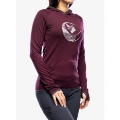 Bluza z kapturem damska Sensor Merino Up Fleece Hooded. Czerwone bluzy Sensor, na zimę, xl, bez wzorów, z kapturem. Za 361.99 zł.