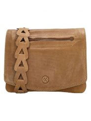 HIDE & STITCHES Skórzana torebka w kolorze jasnobrązowym - 21 x 17 x 4 cm rozmiar: onesize. Brązowe torby na ramię HIDE & STITCHES, bez wzorów, z materiału, na ramię, bez dodatków. Za 173.99 zł.