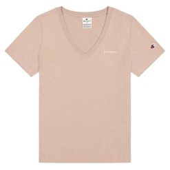 Damska Prążkowana Koszulka. Brązowe bluzki Champion, bez wzorów, prążkowane, sportowe, bez kołnierzyka, bez ramiączek. Za 143.99 zł.