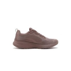 Buty sportowe Sneakersy damskie, Bobs Squad Chaos - Face Off. Brązowe obuwie sportowe Skechers, bez zapięcia, trekkingowe. Za 259.99 zł.