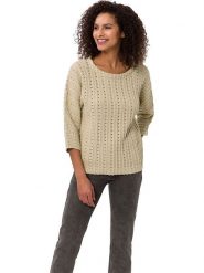 Heine Sweter w kolorze beżowym rozmiar: 48. Brązowe swetry Heine, bez wzorów, z bawełny, bez ramiączek. Za 43.99 zł.