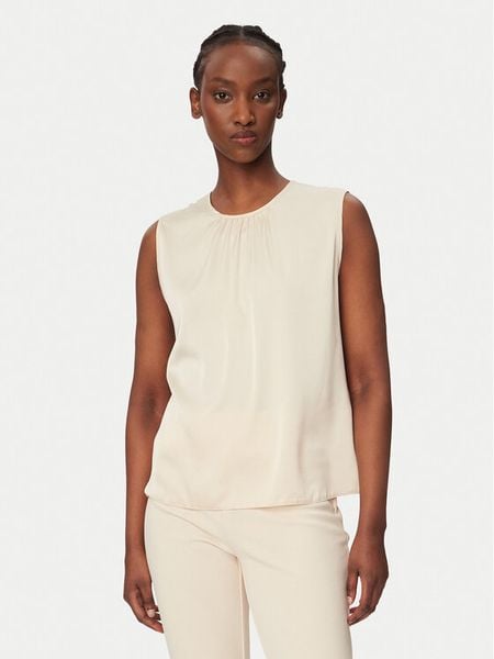 Rinascimento Bluzka CFC0127888003 Beżowy Regular Fit. Brązowe bluzki Rinascimento, xl, bez wzorów, z syntetyku, bez kołnierzyka, bez ramiączek. Za 173.99 zł.