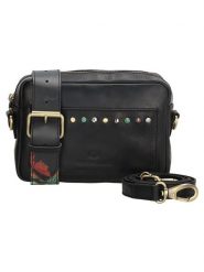 Micmacbags Skórzana torebka w kolorze czarnym - 21 x 15 x 6 cm rozmiar: onesize. Czarne torby na ramię Micmacbags, bez wzorów, z materiału, na ramię, bez dodatków. Za 233.45 zł.