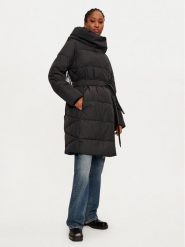 Vero Moda Płaszcz zimowy Leonie Kate 10320520 Czarny Loose Fit. Czarne płaszcze Vero Moda, na zimę, m, bez wzorów, z syntetyku, bez kaptura. Za 379.99 zł.