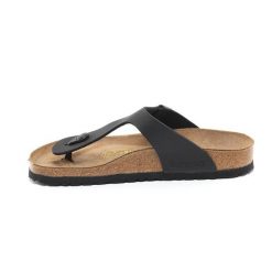 Japonki damskie Birkenstock 043691. Czarne klapki Birkenstock, bez wzorów, z materiału, bez obcasa. Za 609.00 zł.