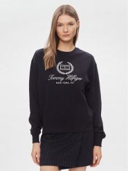 Tommy Hilfiger Bluza Flag Script WW0WW41758 Granatowy Regular Fit. Niebieskie bluzy TOMMY HILFIGER, l, bez wzorów, z bawełny, bez kaptura. Za 459.99 zł.