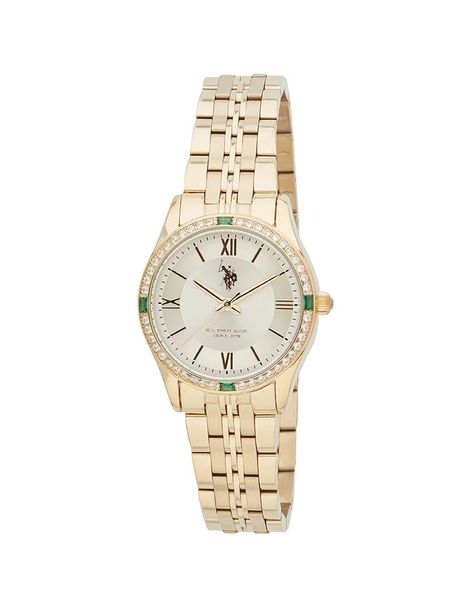 U.S. Polo Assn. Zegarek kwarcowy w kolorze złotym rozmiar: onesize. Żółte, analogowe zegarki U.S. Polo Assn., metalowe. Za 301.95 zł.