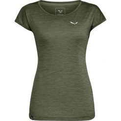 Koszulka trekkingowa damska Puez Melange Dry Ss Tee Women. Zielone koszulki sportowe Salewa, bez wzorów, bez ramiączek. Za 148.75 zł.