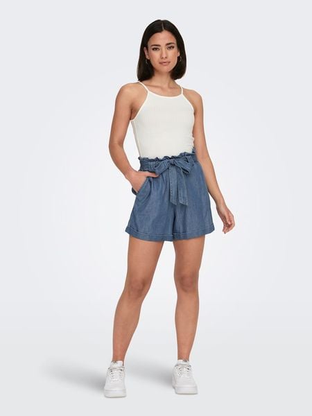 ONLY Szorty w kolorze niebieskim rozmiar: XL. Niebieskie szorty Only, bez wzorów, z tkaniny. Za 86.95 zł.