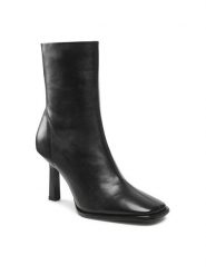 Gino Rossi Botki 105272 Czarny. Czarne botki Gino Rossi, bez wzorów, ze skóry, bez obcasa, na szpilce, bez zapięcia. Za 268.99 zł.