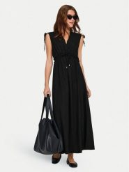 ONLY Sukienka letnia Goa 15363694 Czarny Regular Fit. Czarne sukienki Only, na lato, xs, bez wzorów, ze lnu, bez kołnierzyka, bez ramiączek. Za 229.99 zł.
