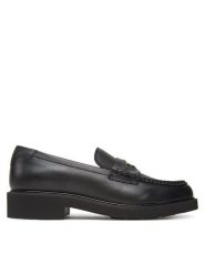 Tommy Hilfiger Lordsy Crest Squarish Toe Penny Loafer FW0FW08633 Czarny. Czarne lordsy TOMMY HILFIGER, bez wzorów, ze skóry, bez obcasa, bez zapięcia. Za 709.99 zł.