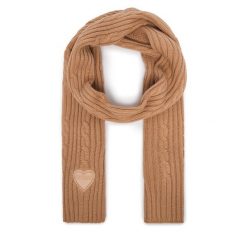 Szalik Guess. Brązowe szaliki Guess, z aplikacjami. Za 134.99 zł.