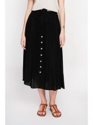 Le Jardin du Lin Lniana spódnica w kolorze czarnym rozmiar: 36. Czarne spódnice Le jardin du lin, bez wzorów, ze lnu, midi. Za 108.99 zł.