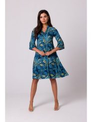 Be Wear Sukienka w kolorze turkusowym rozmiar: L. Niebieskie sukienki Be Wear, l, bez wzorów, bez kołnierzyka, bez ramiączek, mini, rozkloszowane. Za 127.35 zł.