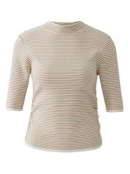 Oui Sweter w kolorze biało-jasnobrązowym rozmiar: 40. Białe swetry Oui, bez wzorów, bez ramiączek. Za 260.99 zł.