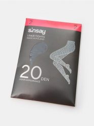 Rajstopy ze zwierzęcym wzorem - czarny. Czarne rajstopy i pończochy Sinsay, bez wzorów. Za 8.99 zł.