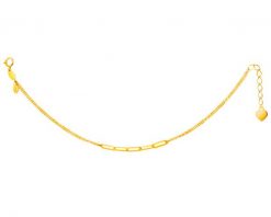 Złota bransoletka, ankier - serce, paper clip. Żółte bransoletki Apart, złote. Za 479.00 zł.
