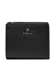 Furla Mały Portfel Damski Camelia S Compact Wallet WP00307-HSF000-O6000-1007 Czarny. Czarne portfele Furla, bez wzorów, ze skóry. Za 529.99 zł.