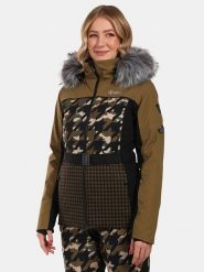 Kilpi Kurtka narciarska "Clair" w kolorze brązowym rozmiar: 38. Brązowe kurtki sportowe Kilpi, m, bez wzorów, bez kaptura, narciarskie. Za 630.99 zł.