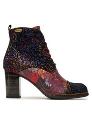 Laura Vita Trzewiki Elceao 21 Czerwony. Czerwone botki Laura Vita, bez wzorów, ze skóry, bez obcasa, na słupku, bez zapięcia. Za 349.99 zł.