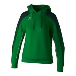 Bluza damska z kapturem Erima Evo Star. Zielone bluzy sportowe Erima, na zimę, bez wzorów, z materiału, z kapturem. Za 242.00 zł.