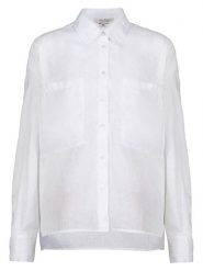 Herrlicher Bluzka "Mirena" w kolorze białym rozmiar: L. Białe bluzki Herrlicher, l, bez wzorów, ze lnu, bez kołnierzyka, bez ramiączek. Za 208.99 zł.