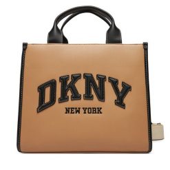 Torebka DKNY. Brązowe torebki klasyczne DKNY, bez wzorów, bez dodatków. Za 659.99 zł.